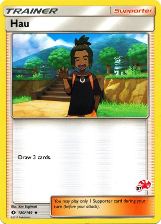 Hau (120/149) (Charizard Stamp #57) [Battle Academy 2020] | Tables and Towers