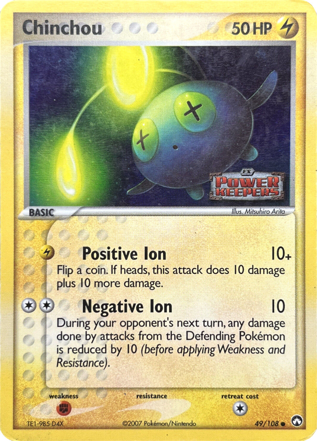 Chinchou (49/108) (Stamped) [EX: Power Keepers] | Tables and Towers