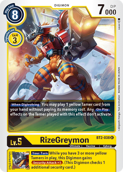 RizeGreymon [BT2-038] [Release Special Booster Ver.1.5] | Tables and Towers