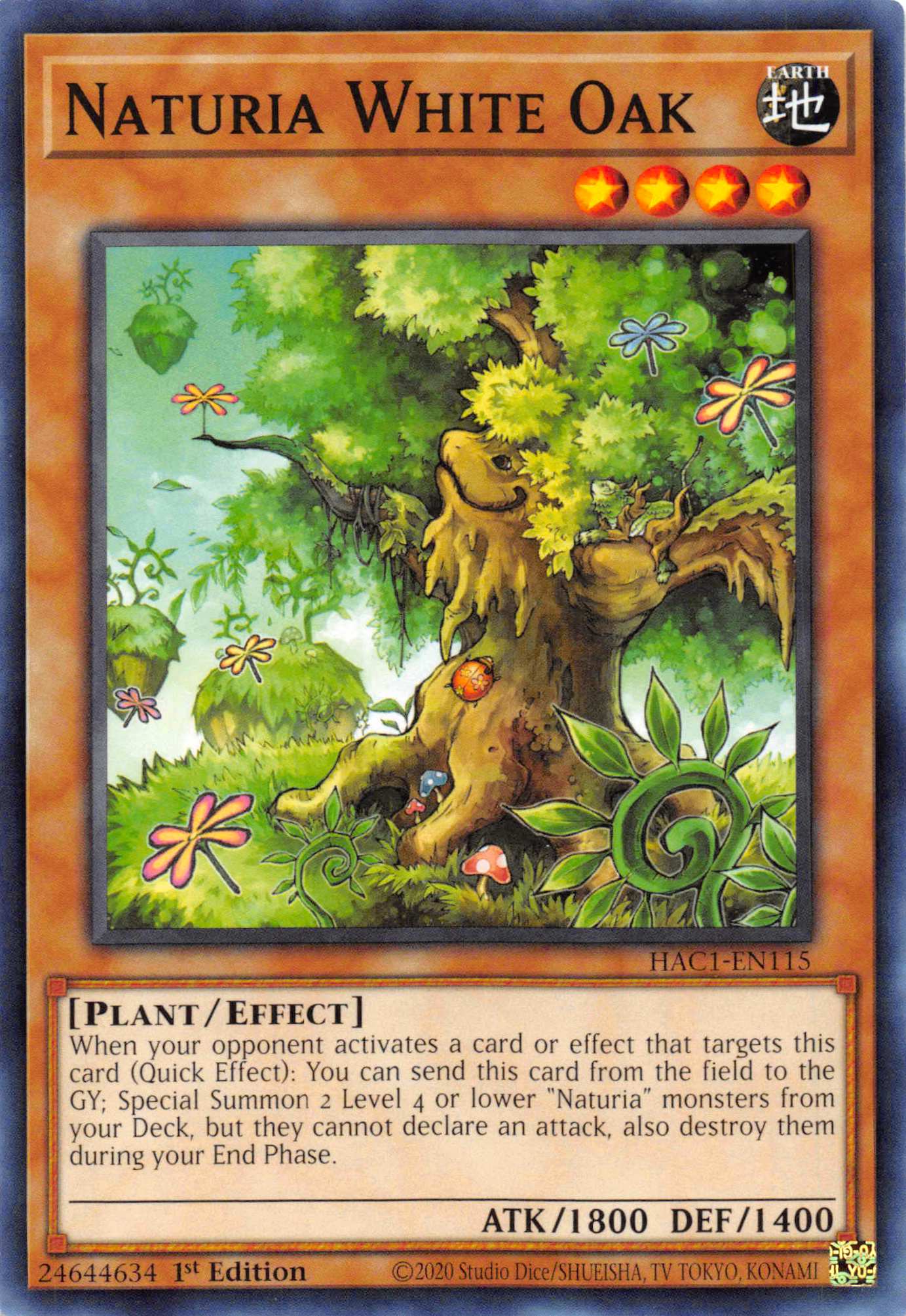 Naturia White Oak (Duel Terminal) [HAC1-EN115] Parallel Rare | Tables and Towers