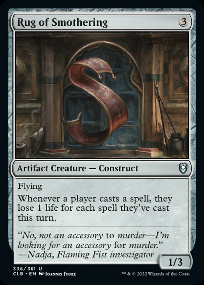 Rug of Smothering [Commander Legends: Battle for Baldur's Gate] | Tables and Towers