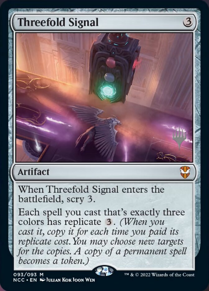 Threefold Signal (Promo Pack) [Streets of New Capenna Commander Promos] | Tables and Towers