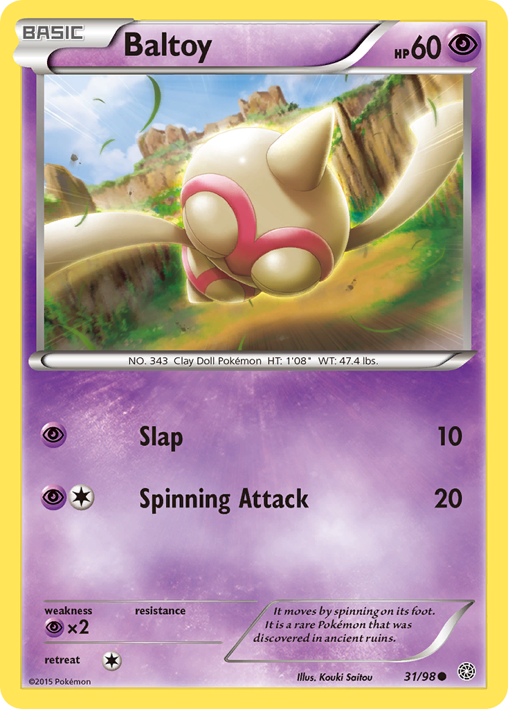 Baltoy (31/98) [XY: Ancient Origins] | Tables and Towers