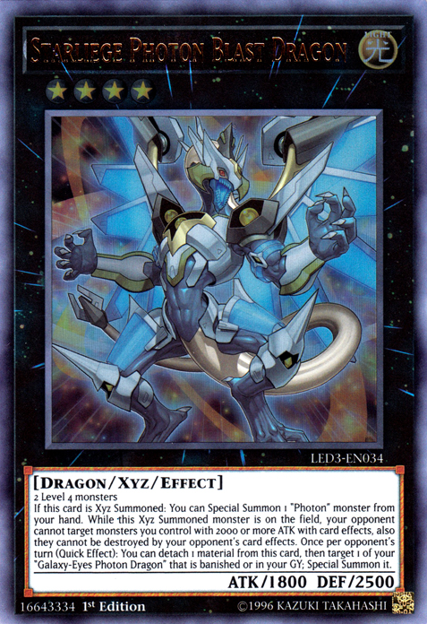 Starliege Photon Blast Dragon [LED3-EN034] Ultra Rare | Tables and Towers