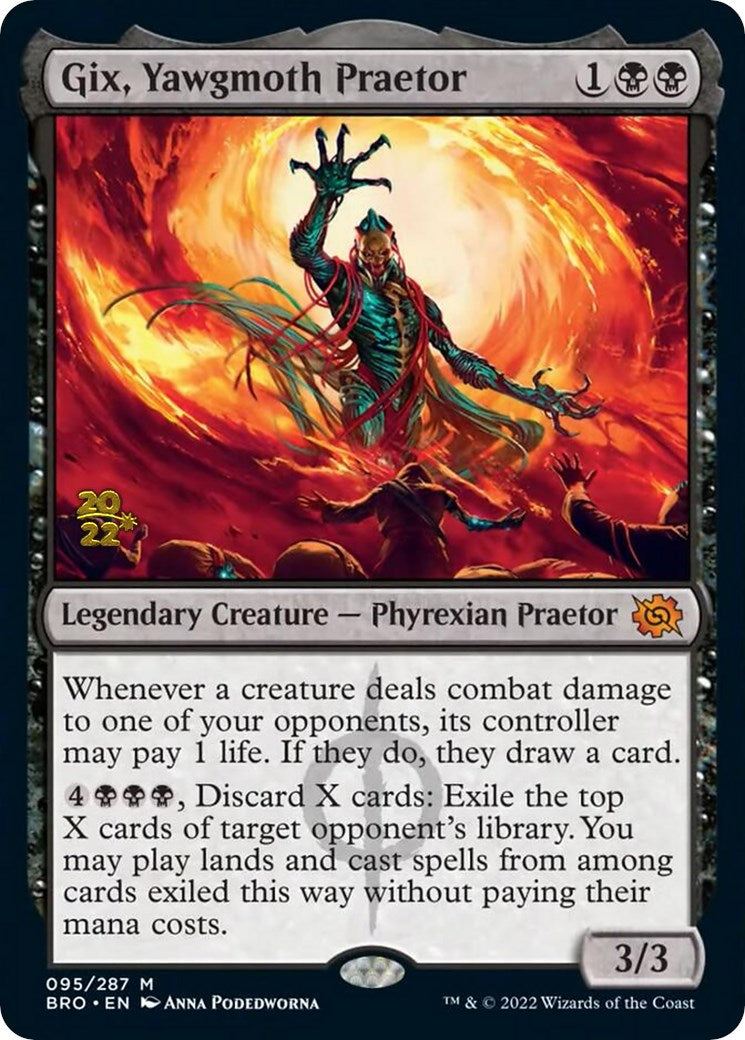 Gix, Yawgmoth Praetor [The Brothers' War Prerelease Promos] | Tables and Towers