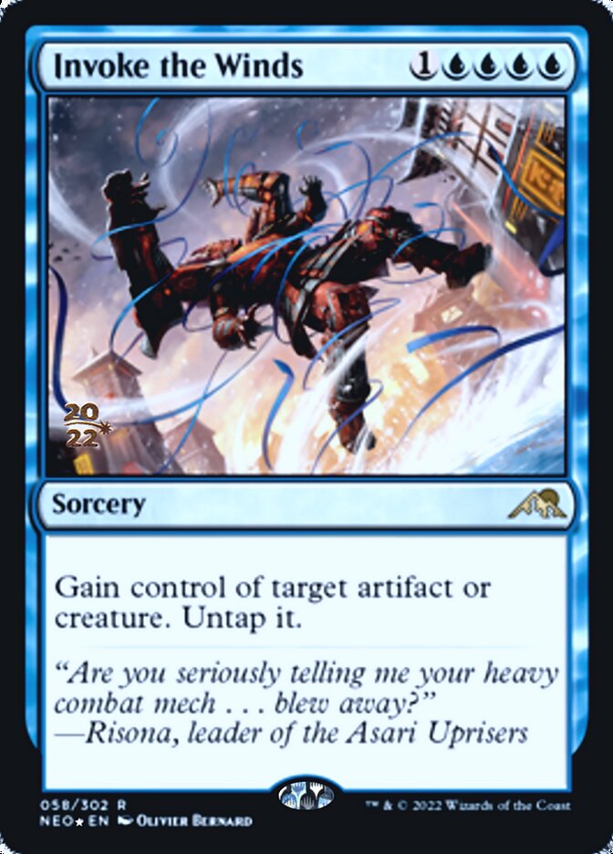 Invoke the Winds [Kamigawa: Neon Dynasty Prerelease Promos] | Tables and Towers