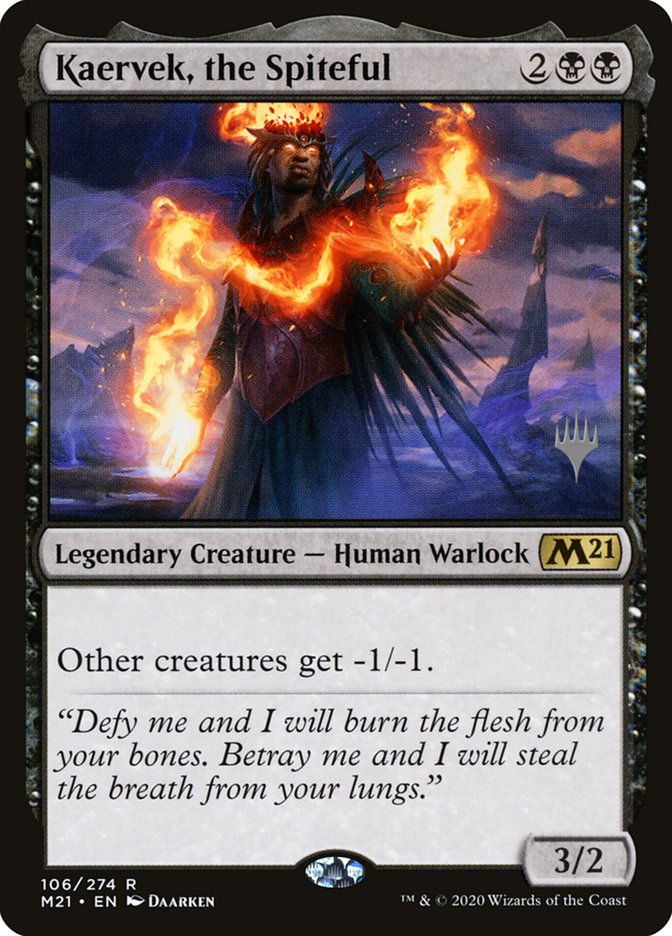 Kaervek, the Spiteful (Promo Pack) [Core Set 2021 Promos] | Tables and Towers