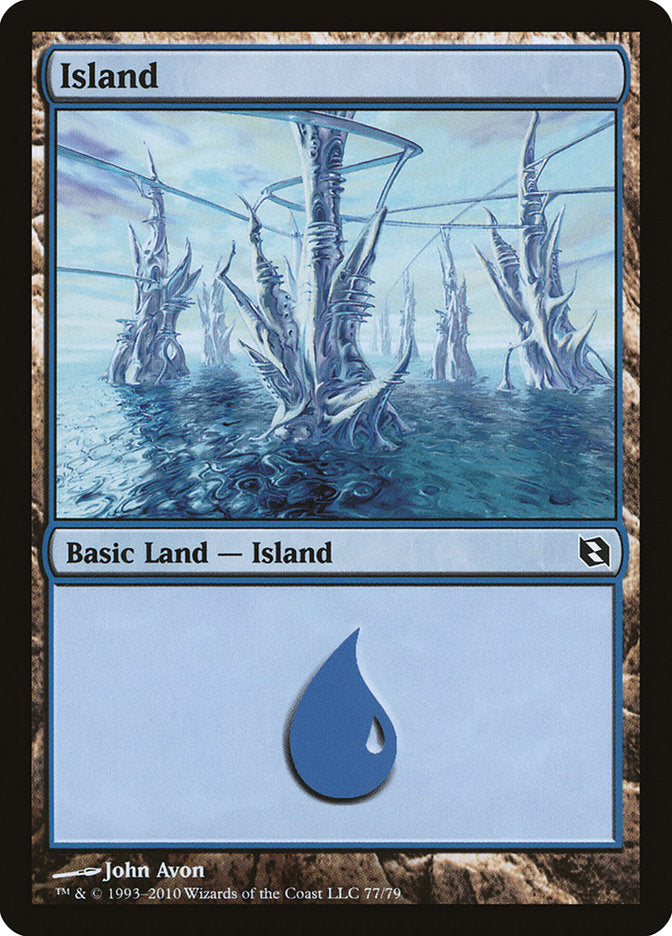 Island (77) [Duel Decks: Elspeth vs. Tezzeret] | Tables and Towers