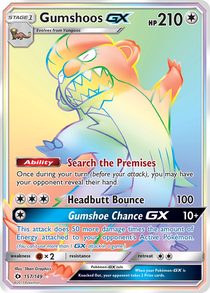 Gumshoos GX (157/149) [Sun & Moon: Base Set] | Tables and Towers