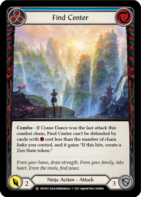 Find Center [U-CRU054] (Crucible of War Unlimited)  Unlimited Rainbow Foil | Tables and Towers