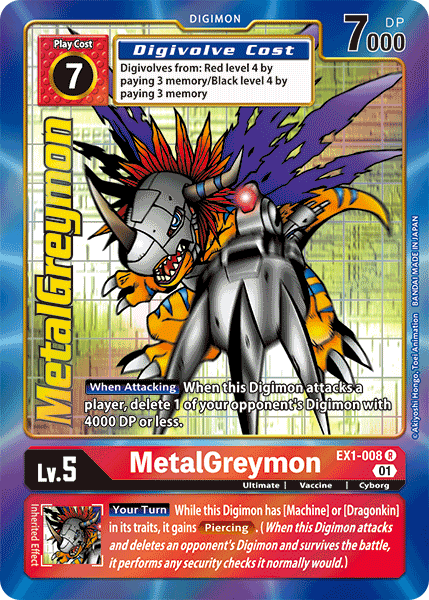 MetalGreymon [EX1-008] (Alternate Art) [Classic Collection] | Tables and Towers