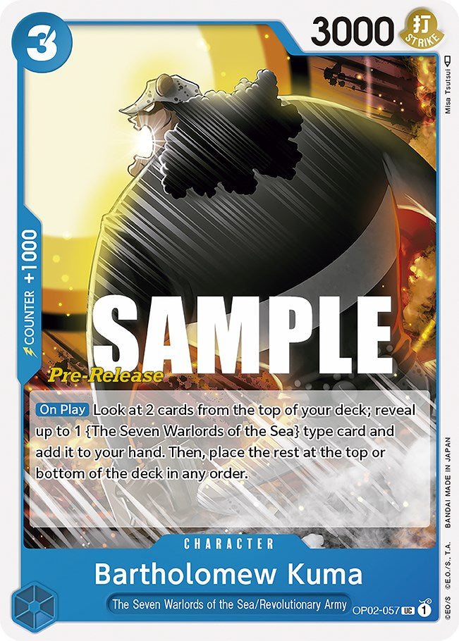 Bartholomew Kuma [Paramount War Pre-Release Cards] | Tables and Towers