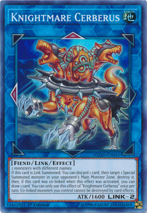 Knightmare Cerberus [FLOD-EN045] Super Rare | Tables and Towers