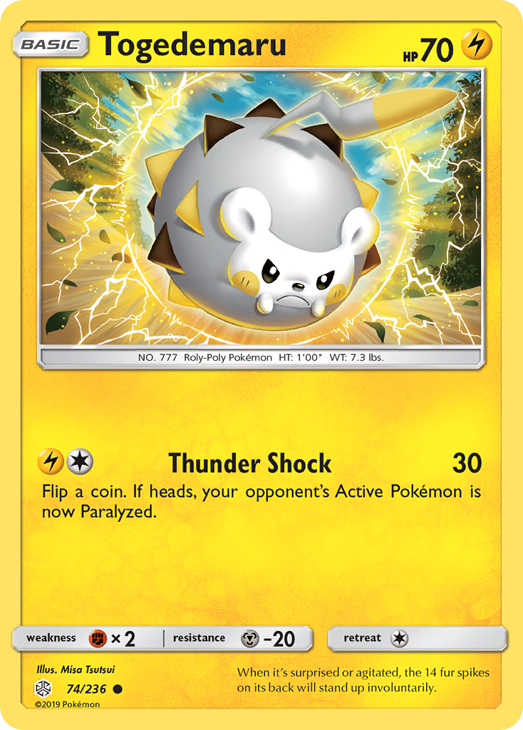 Togedemaru (74/236) [Sun & Moon: Cosmic Eclipse] | Tables and Towers