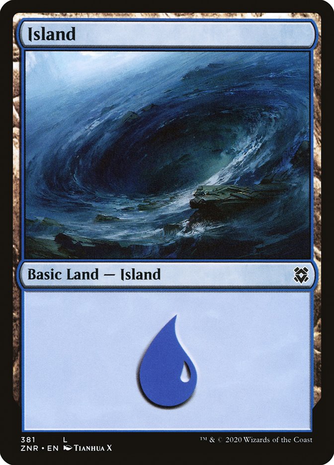 Island (381) [Zendikar Rising] | Tables and Towers