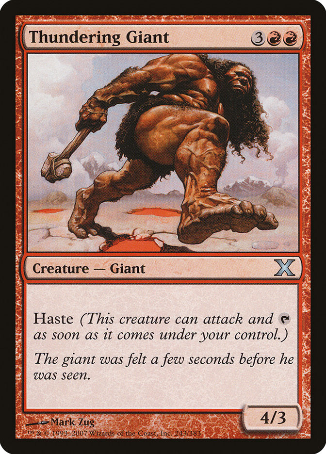 Thundering Giant [Tenth Edition] | Tables and Towers