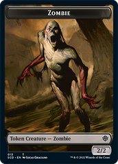 Zombie // Zombie Knight Double-Sided Token [Starter Commander Decks] | Tables and Towers