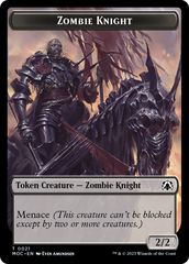 Zombie Knight // Human (6) Double-Sided Token [March of the Machine Commander Tokens] | Tables and Towers