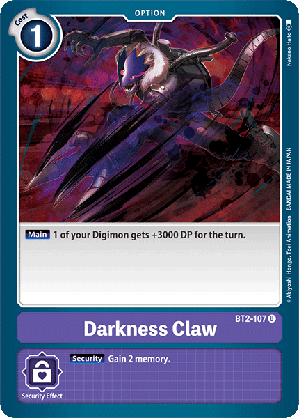 Darkness Claw [BT2-107] [Release Special Booster Ver.1.0] | Tables and Towers