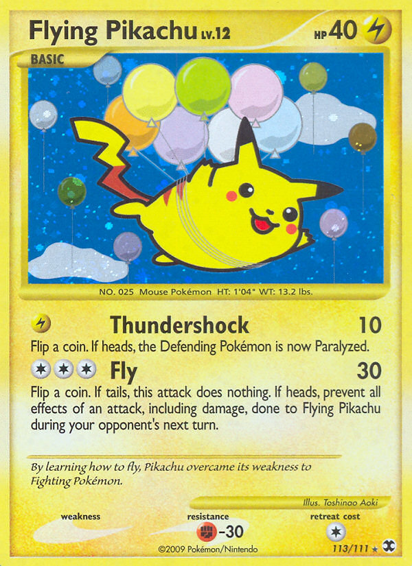 Flying Pikachu (113/111) [Platinum: Rising Rivals] | Tables and Towers