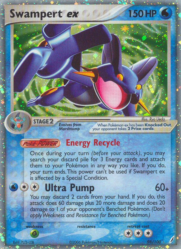 Swampert ex (98/100) [EX: Crystal Guardians] | Tables and Towers