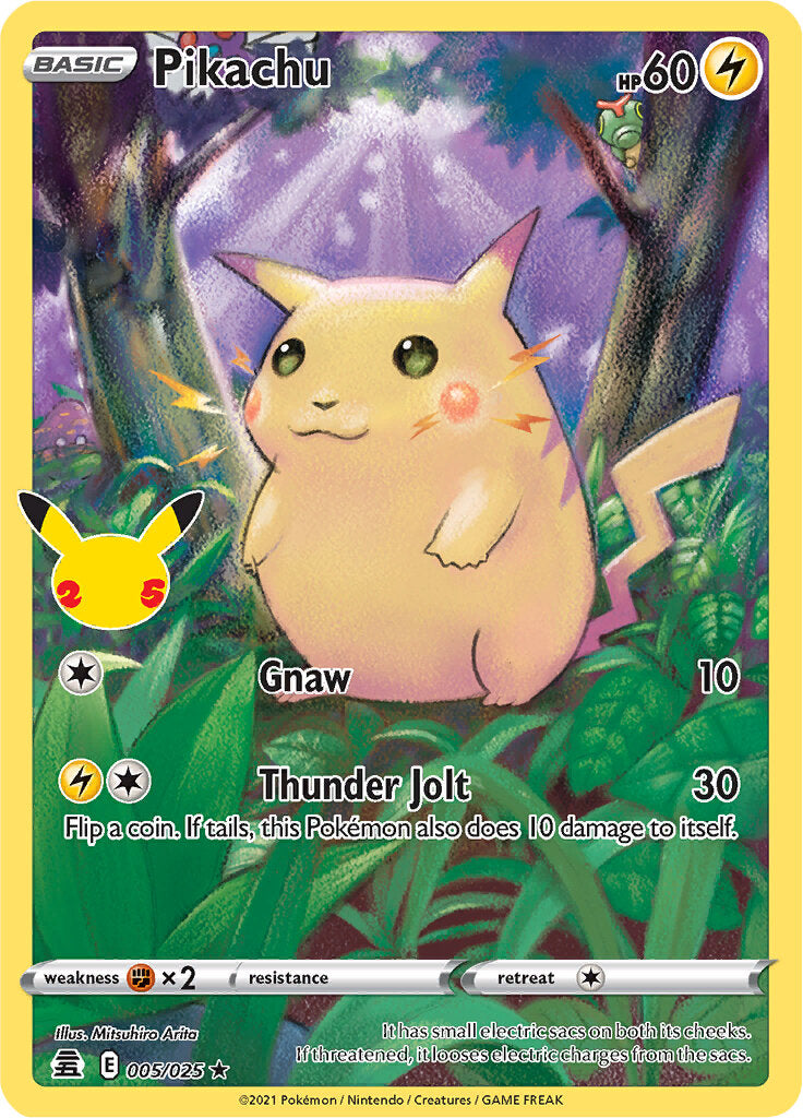 Pikachu (005/025) [Celebrations: 25th Anniversary] | Tables and Towers