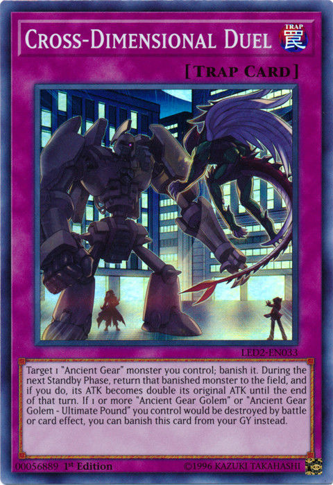 Cross-Dimensional Duel [LED2-EN033] Super Rare | Tables and Towers