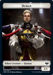 Human (001) // Zombie (005) Double-Sided Token [Innistrad: Crimson Vow Tokens] | Tables and Towers