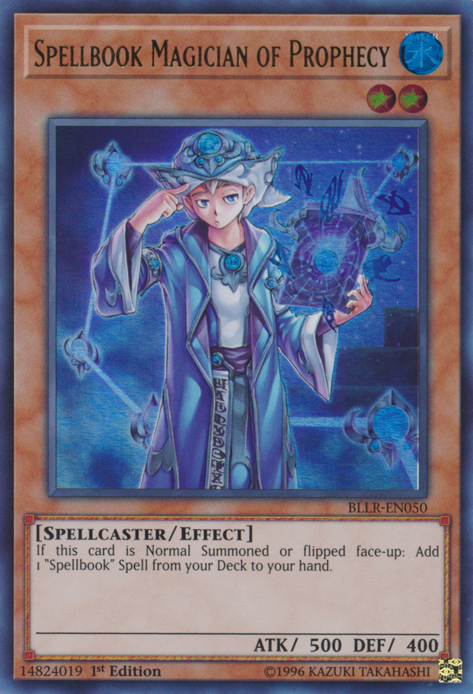 Spellbook Magician of Prophecy [BLLR-EN050] Ultra Rare | Tables and Towers