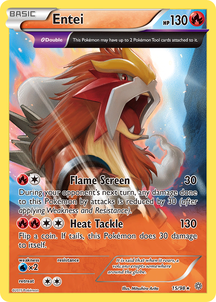 Entei (15/98) [XY: Ancient Origins] | Tables and Towers