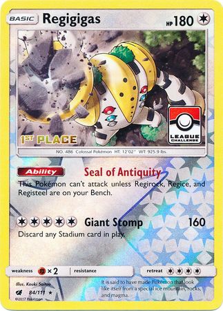 Regigigas (84/111) (League Promo 1st Place) [Sun & Moon: Crimson Invasion] | Tables and Towers