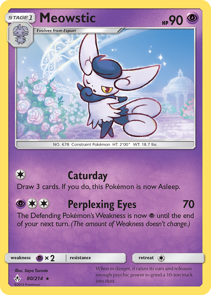 Meowstic (80/214) [Sun & Moon: Unbroken Bonds] | Tables and Towers