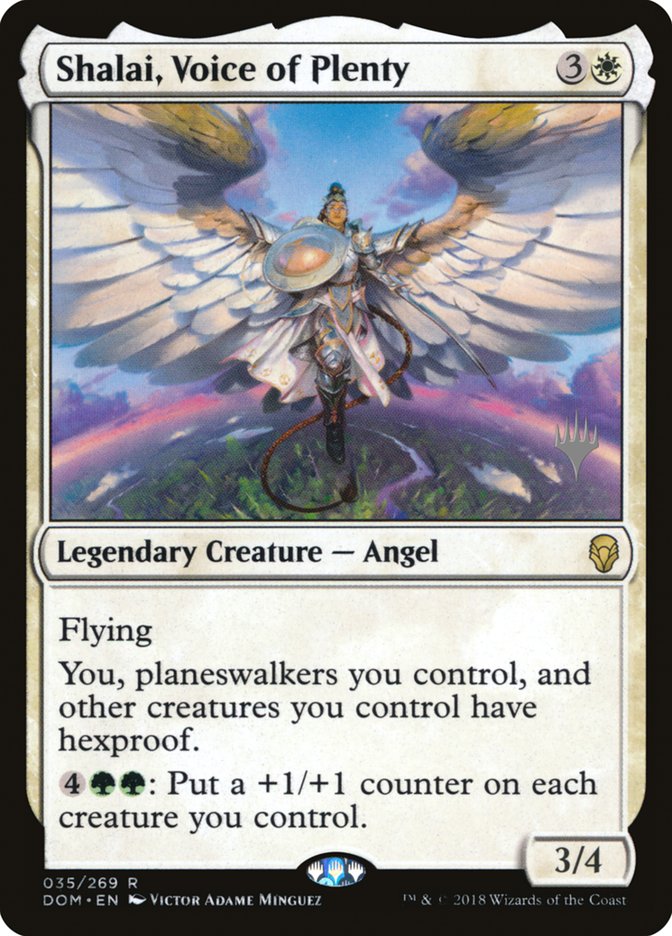 Shalai, Voice of Plenty (Promo Pack) [Dominaria Promos] | Tables and Towers