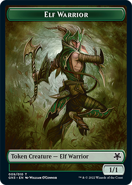 Dragon // Elf Warrior Double-Sided Token [Game Night: Free-for-All Tokens] | Tables and Towers