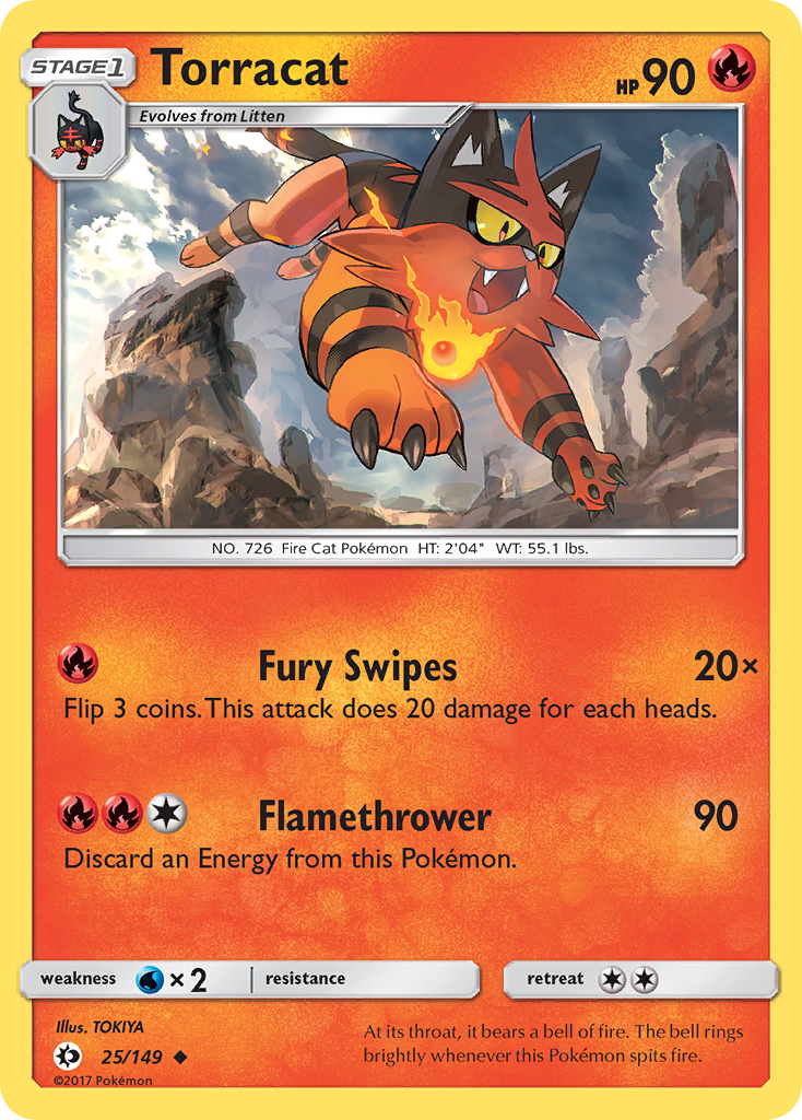 Torracat (25/149) [Sun & Moon: Base Set] | Tables and Towers