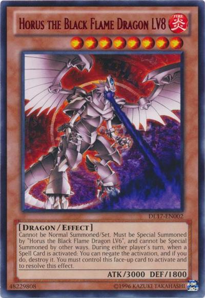 Horus the Black Flame Dragon LV8 (Red) [DL17-EN002] Rare | Tables and Towers