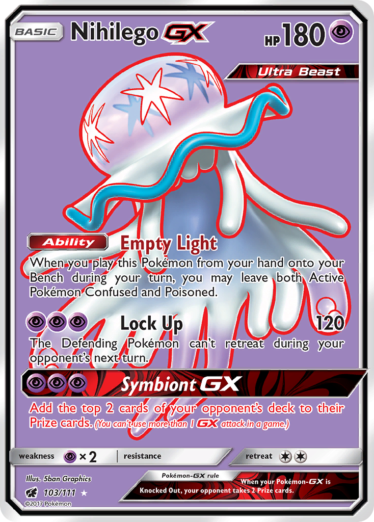 Nihilego GX (103/111) [Sun & Moon: Crimson Invasion] | Tables and Towers