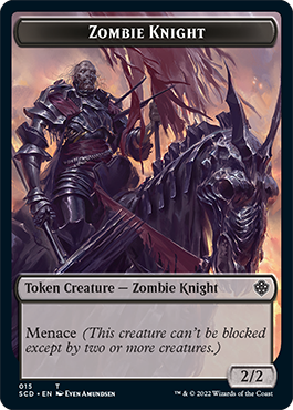 Zombie // Zombie Knight Double-Sided Token [Starter Commander Decks] | Tables and Towers