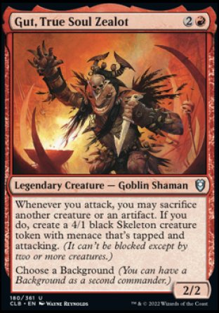 Gut, True Soul Zealot [Commander Legends: Battle for Baldur's Gate] | Tables and Towers