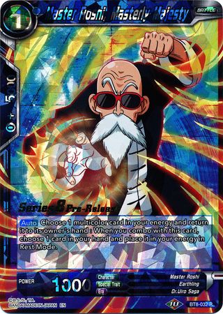 Master Roshi, Masterly Majesty (BT8-032_PR) [Malicious Machinations Prerelease Promos] | Tables and Towers