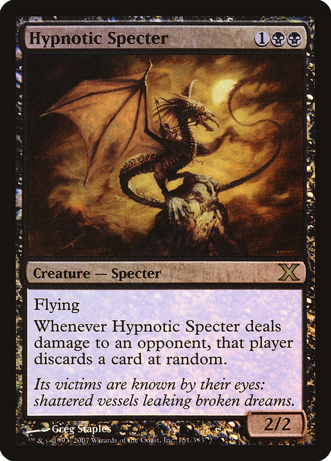 Hypnotic Specter (Premium Foil) [Tenth Edition] | Tables and Towers