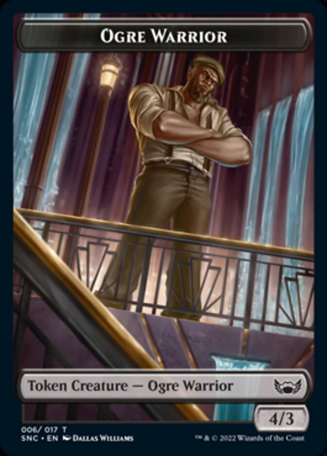 Ogre Warrior // Dog Double-Sided Token [Streets of New Capenna Tokens] | Tables and Towers