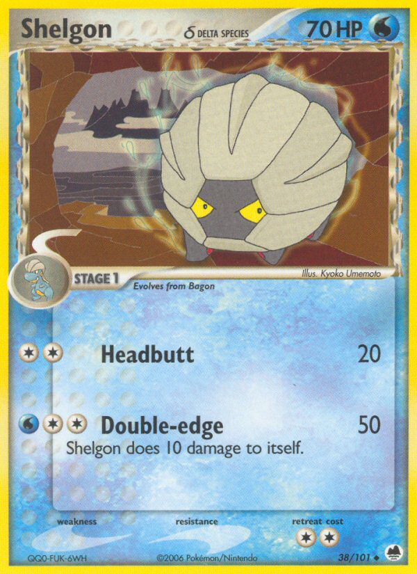 Shelgon (38/101) (Delta Species) [EX: Dragon Frontiers] | Tables and Towers