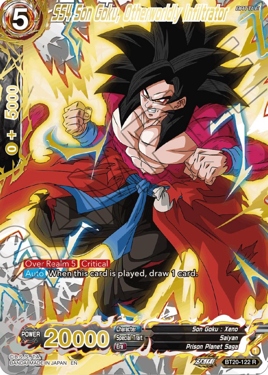 SS4 Son Goku, Otherworldly Infiltrator (Gold-Stamped) (BT20-122) [Power Absorbed] | Tables and Towers