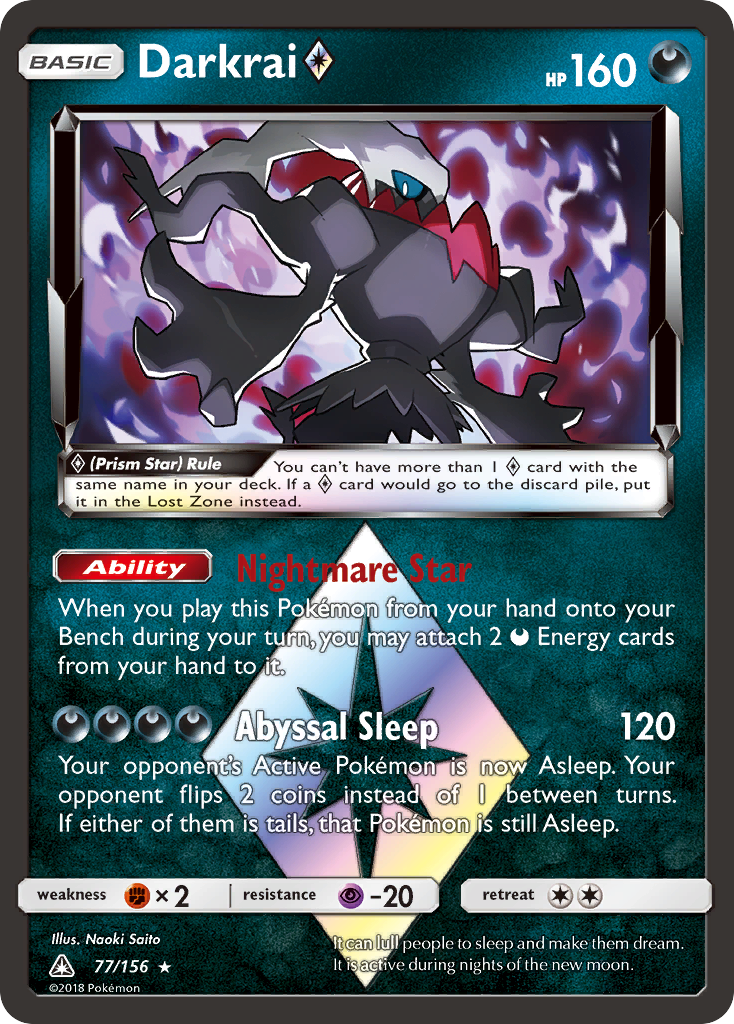 Darkrai (77/156) (Prism Star) [Sun & Moon: Ultra Prism] | Tables and Towers