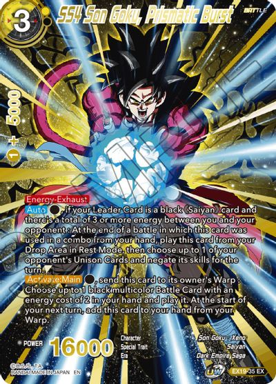 SS4 Son Goku, Prismatic Burst (EX19-35) [Special Anniversary Set 2021] | Tables and Towers