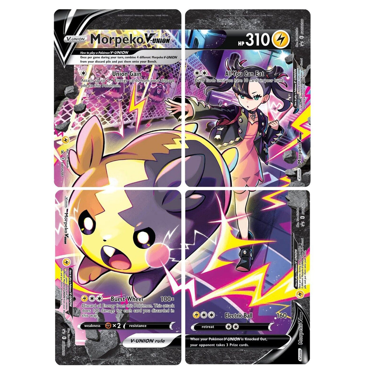 Morpeko V-Union (SWSH287-290) (Set of 4) [Sword & Shield: Black Star Promos] | Tables and Towers