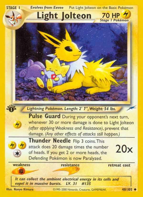 Light Jolteon (48/105) [Neo Destiny 1st Edition] | Tables and Towers