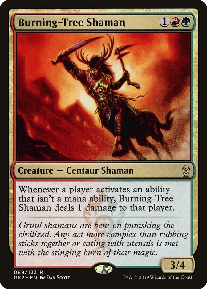 Burning-Tree Shaman [Ravnica Allegiance Guild Kit] | Tables and Towers