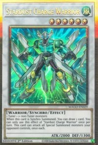 Stardust Charge Warrior [MAGO-EN029] Gold Rare | Tables and Towers